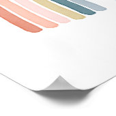 Poster Aquarelle Boho simple Corail arc-en-ciel (Coin)