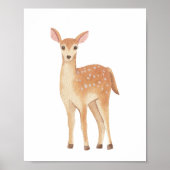 Poster Aquarelle Bois Cerfs Garçons Filles Décor Chambre (Devant)