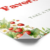 Poster Aquarelle Bois fraise Berry Sweet favorise (Coin)