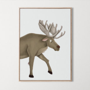 Poster Aquarelle Bois Moose Boys Girls Room Decor