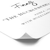 Poster Aquarelle | Boisson Signée des Mariés (Coin)