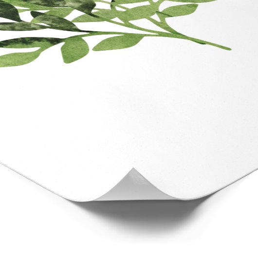 Poster Aquarelle Botanique (Coin)