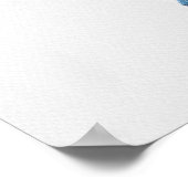 Poster Aquarelle Botanique Bleu Vase Jaune (Coin)