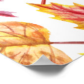 Poster Aquarelle botanique d'automne, composition transpa (Coin)