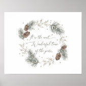 Poster Aquarelle Botanique d'hiver (Devant)