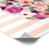 Poster Aquarelle botanique fleurie chic Ananas doré (Coin)