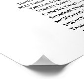 Poster Aquarelle Bouquet de Noël Mariage Carte de siège (Coin)