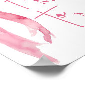 Poster Aquarelle Bow rose pâle de Miss à Mme Sign (Coin)