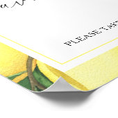 Poster Aquarelle branche citron - faveurs s'il vous plaît (Coin)