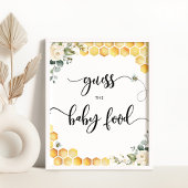 Poster Aquarelle Bumble abeille deviner la nourriture pou