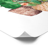 Poster Aquarelle Cactus et succulents (Coin)