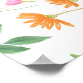 Poster Aquarelle Cadre Floral Mixte (Coin)