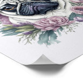 Poster Aquarelle Carlin Faune Floral (Coin)