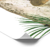 Poster Aquarelle Champignons baby shower accueil (Coin)