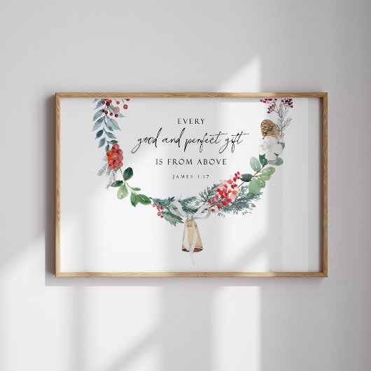 Poster Aquarelle chaque cadeau est d'au-dessus de Noël