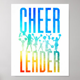 Poster Aquarelle Cheerled Cheer Cheer Leader