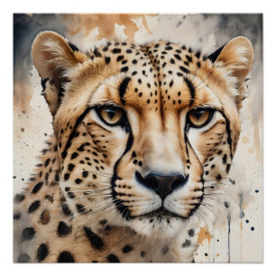 Poster Aquarelle Cheetah no 10