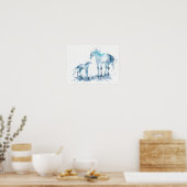 Poster Aquarelle Cheval Abstrait et peinture de poulain (Cuisine)