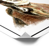 Poster Aquarelle Chèvre d'animal de ferme (Coin)