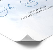 Poster Aquarelle chic bleu et beige pivoines oh snap (Coin)