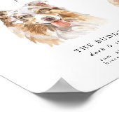 Poster Aquarelle Chien Signature Boissons Panneau de la b (Coin)