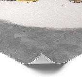 Poster Aquarelle chinoise de Lin Li 9 KOI Fish Moon (Coin)