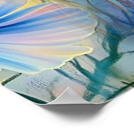 Poster Aquarelle Christian Fleurs sauvages Mur Art imprim (Coin)