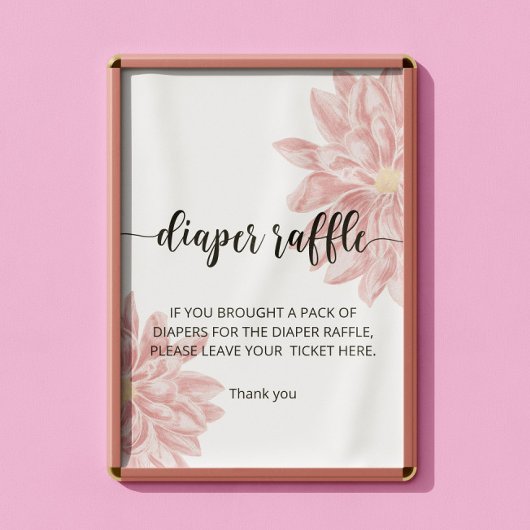 Poster Aquarelle Chrysanthemum diaper tombole