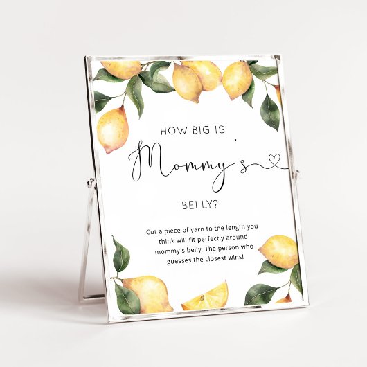 Poster Aquarelle citron à quelle taille est l'affiche du