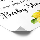 Poster Aquarelle citron citron baby shower signe de bienv (Coin)