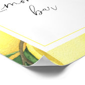 Poster Aquarelle citron citron moderne - bar à limonade (Coin)