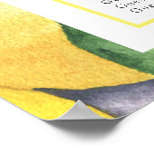 Poster Aquarelle Citron CITRUS mariage (Coin)