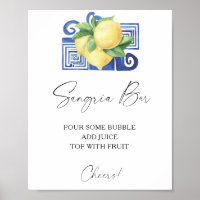 Aquarelle citron sanguine - bar de sangria
