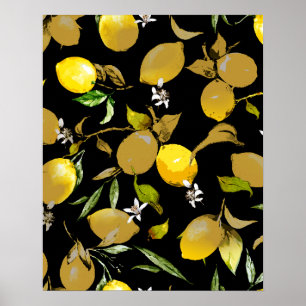 Poster Aquarelle citrons 31