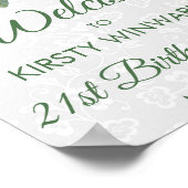 Poster Aquarelle Citrons siciliens fête d'anniversaire (Coin)