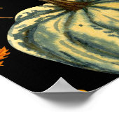 Poster Aquarelle Citrouilles : Automne Motif sans couture (Coin)