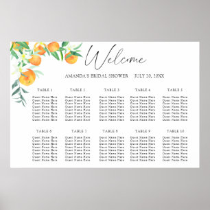 Poster Aquarelle CITRUS mariage