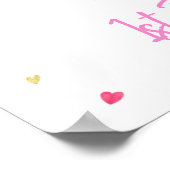 Poster Aquarelle Coeurs Accueil d'anniversaire (Coin)