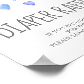 Poster Aquarelle Coeurs Baby shower enfant Déchets Raffle (Coin)