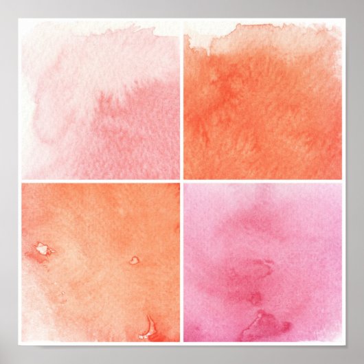 Poster aquarelle colorée (Devant)