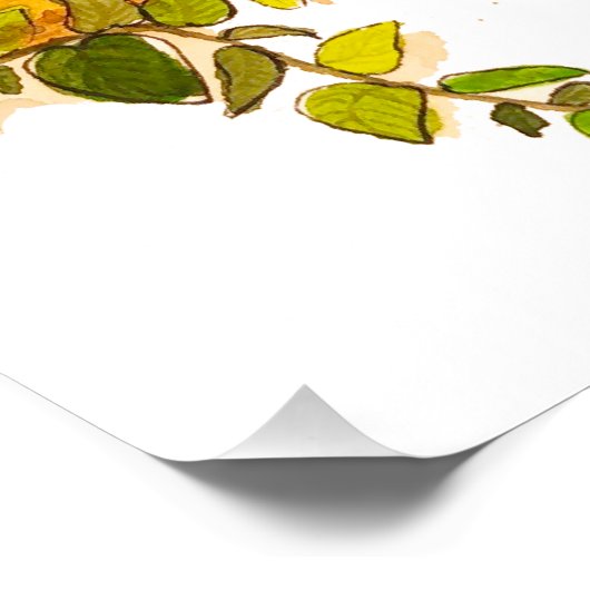 Poster Aquarelle colorée (Coin)