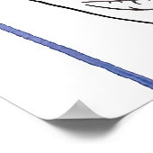 Poster Aquarelle colorée à cheveux funky (Coin)