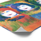 Poster Aquarelle colorée moderne Jackie Kennedy Collage (Coin)