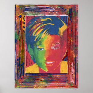 Poster Aquarelle colorée moderne Princess Diana collage