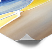 Poster Aquarelle colorée Summer Beach Vacances (Coin)