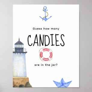 Poster Aquarelle - Combien de bonbons