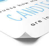 Poster Aquarelle - Combien de bonbons sont dans le bocal (Coin)