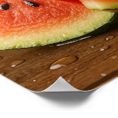 Poster Aquarelle Conception de fruits - Modèle arrière bl (Coin)