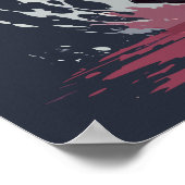 Poster Aquarelle cool Gris Ninja Chat Guerrier (Coin)