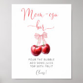 Poster Aquarelle Coquette Cerise Baby shower Maman-osa Ba (Devant)